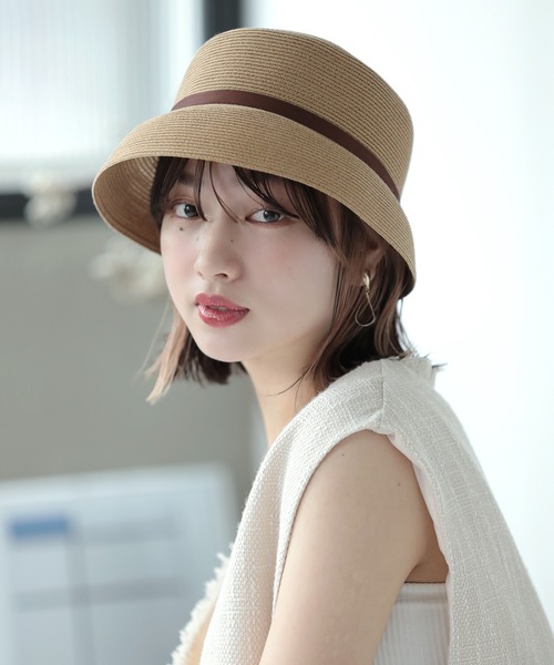 Little&More(リトルアンドモア)の「リボンバケットハット(ハット・レディース・ベージュ/カーキ/ライトパープル/ブラック・FREE)」の11枚目の写真