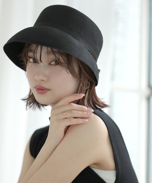 Little&More(リトルアンドモア)の「リボンバケットハット(ハット・レディース・ベージュ/カーキ/ライトパープル/ブラック・FREE)」の13枚目の写真