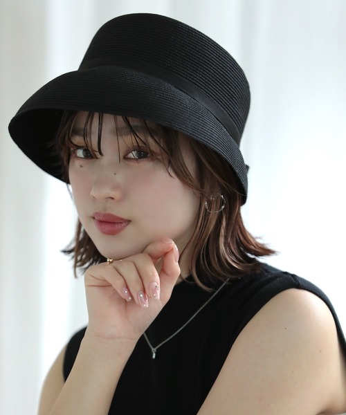 Little&More(リトルアンドモア)の「リボンバケットハット(ハット・レディース・ベージュ/カーキ/ライトパープル/ブラック・FREE)」の15枚目の写真