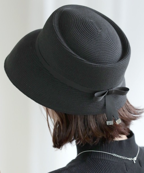 Little&More(リトルアンドモア)の「リボンバケットハット(ハット・レディース・ベージュ/カーキ/ライトパープル/ブラック・FREE)」の16枚目の写真