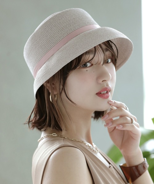 Little&More(リトルアンドモア)の「リボンバケットハット(ハット・レディース・ベージュ/カーキ/ライトパープル/ブラック・FREE)」の17枚目の写真