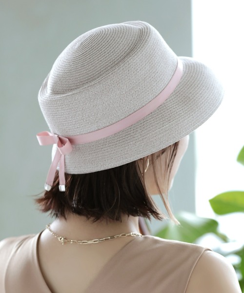 Little&More(リトルアンドモア)の「リボンバケットハット(ハット・レディース・ベージュ/カーキ/ライトパープル/ブラック・FREE)」の18枚目の写真