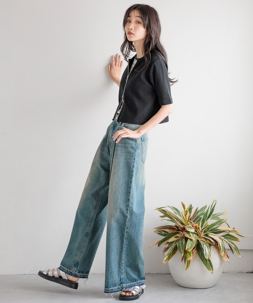 カットカーディガン LOWRYS FARM（ローリーズファーム）の「カットZIP