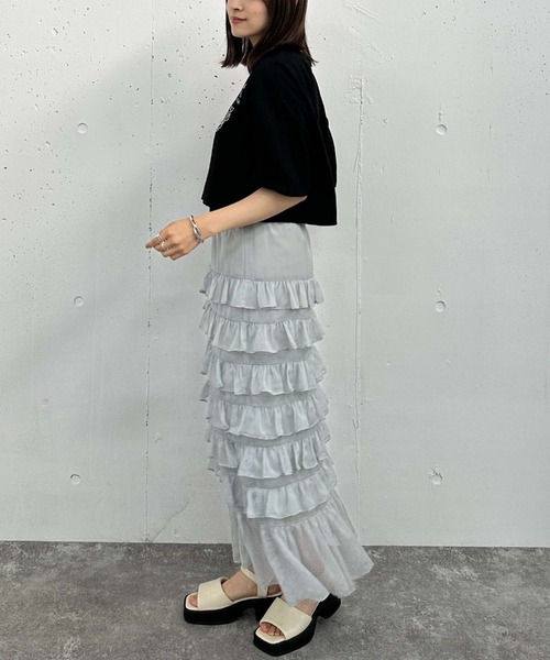 archives（アルシーヴ）の「リメイク刺繍ロゴＴｅｅ（Tシャツ/カットソー・レディース・オレンジ/ブラック/オフホワイト/チャコールグレー・MEDIUM）」の14枚目の写真