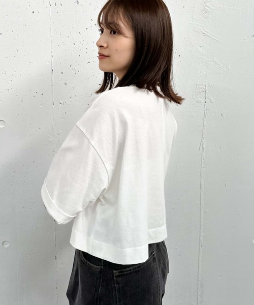 archives（アルシーヴ）の「リメイク刺繍ロゴＴｅｅ（Tシャツ/カットソー・レディース・オレンジ/ブラック/オフホワイト/チャコールグレー・MEDIUM）」の22枚目の写真