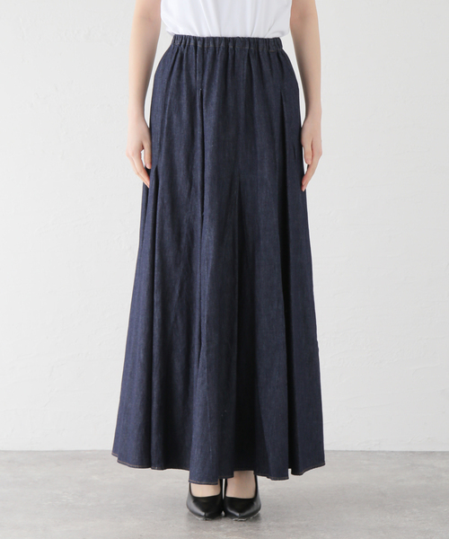La TOTALITE(ラトータリテ)の「【Munich/ミューニック】washed slub denim skirt(デニムスカート・レディース・コバルトブルー・SMALL/MEDIUM)」の7枚目の写真
