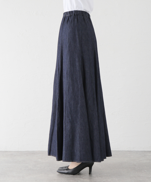 La TOTALITE(ラトータリテ)の「【Munich/ミューニック】washed slub denim skirt(デニムスカート・レディース・コバルトブルー・SMALL/MEDIUM)」の8枚目の写真