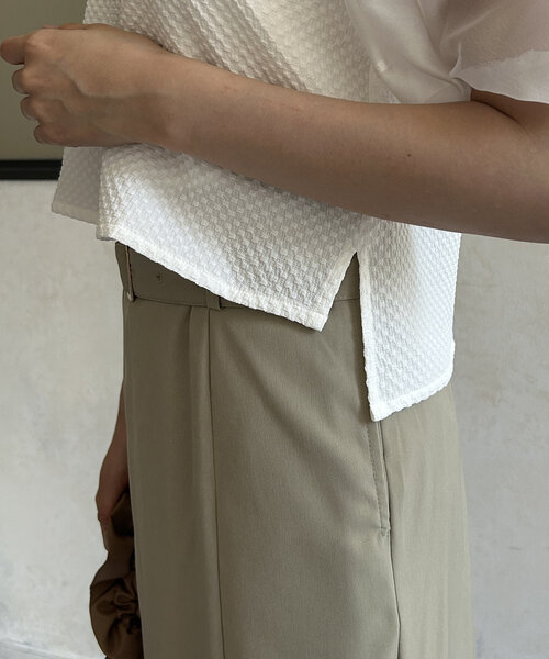 Thevon（ゼボン）の「袖シアージャガードプルオーバー（Tシャツ/カットソー・レディース・オフホワイト/ブラック/グリーン系その他・FREE）」の13枚目の写真