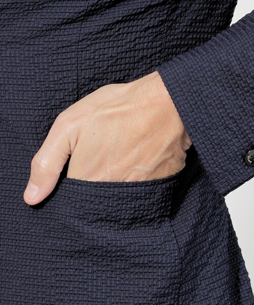 EPOCA UOMO(エポカウォモ)の「シアサッカージャケット(テーラードジャケット・メンズ・ダークネイビー/ベージュ系その他3・46/48)」の7枚目の写真