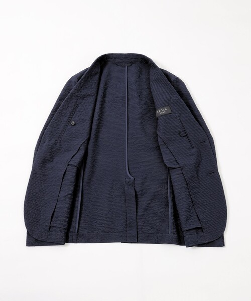 EPOCA UOMO(エポカウォモ)の「シアサッカージャケット(テーラードジャケット・メンズ・ダークネイビー/ベージュ系その他3・46/48)」の4枚目の写真