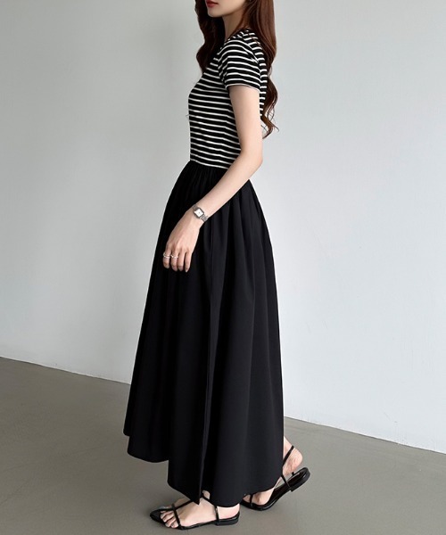 セール】【選べる2タイプ】 ドッキングワンピース ノースリーブ