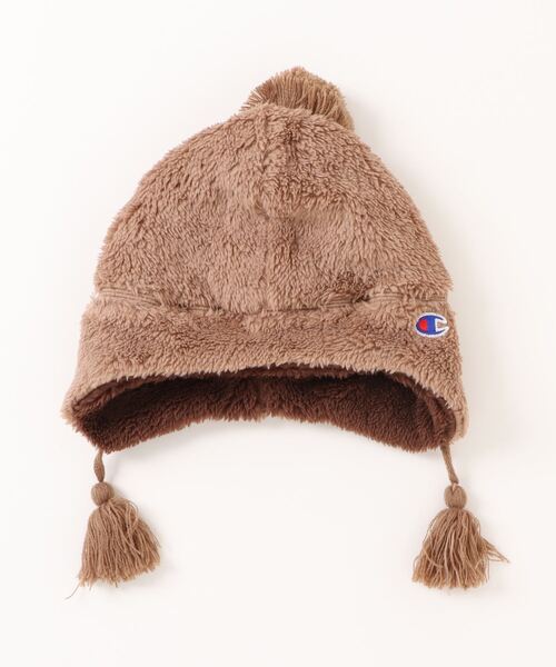 Champion(チャンピオン)の「Champion/チャンピオン キッズ ボアウインター(ニットキャップ/ビーニー・キッズ・ブラック/ベージュ/ピンク/ブラウン・53-55cm)」の1枚目の写真