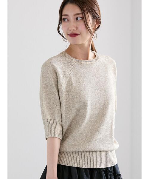 Te chichi（テチチ）の「アラインドグリッターニット（ニット/セーター・レディース・シルバー/ブラック/ゴールド・F）」の3枚目の写真