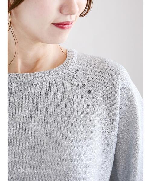 Te chichi（テチチ）の「アラインドグリッターニット（ニット/セーター・レディース・シルバー/ブラック/ゴールド・F）」の7枚目の写真