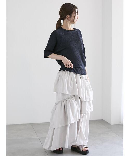 Te chichi（テチチ）の「アラインドグリッターニット（ニット/セーター・レディース・シルバー/ブラック/ゴールド・F）」の9枚目の写真