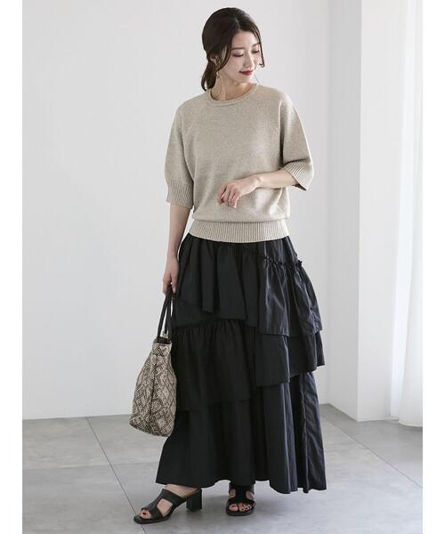 Te chichi（テチチ）の「アラインドグリッターニット（ニット/セーター・レディース・シルバー/ブラック/ゴールド・F）」の12枚目の写真