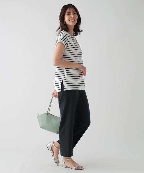 Elura（エルーラ）の「リッチリネンブレンドワイドストレートパンツ/120812（その他パンツ・レディース・ダークネイビー/ライトベージュ・LARGE/SMALL/MEDIUM）」の11枚目の写真