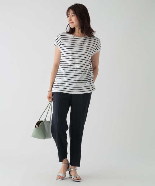 Elura（エルーラ）の「リッチリネンブレンドワイドストレートパンツ/120812（その他パンツ・レディース・ダークネイビー/ライトベージュ・LARGE/SMALL/MEDIUM）」の10枚目の写真