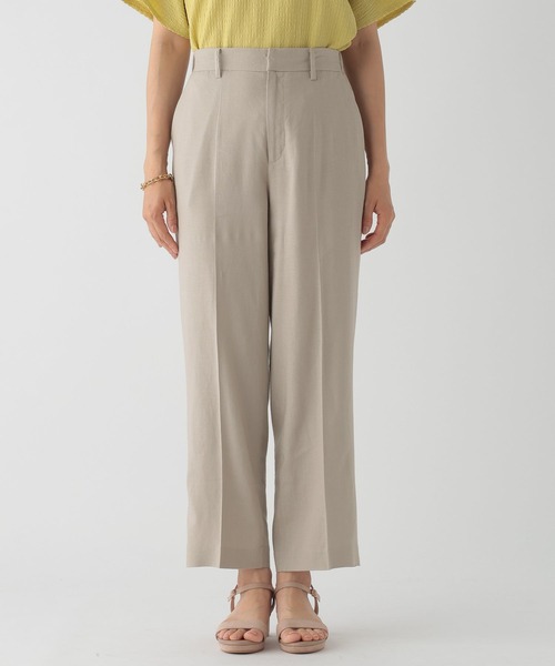 Elura（エルーラ）の「リッチリネンブレンドワイドストレートパンツ/120812（その他パンツ・レディース・ダークネイビー/ライトベージュ・LARGE/SMALL/MEDIUM）」の4枚目の写真