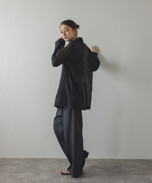 セール】【MINERTE】sheer tailored jacket / シアーテーラード