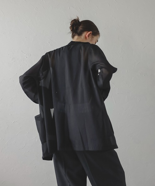 セール】【MINERTE】sheer tailored jacket / シアーテーラード