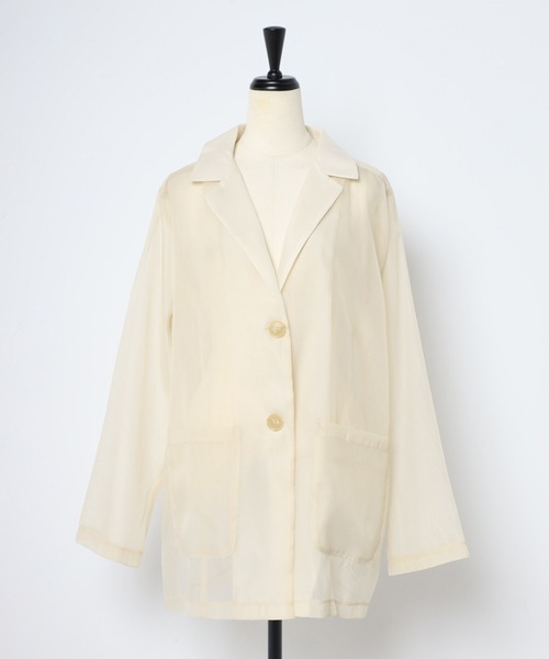 セール】【MINERTE】sheer tailored jacket / シアーテーラード