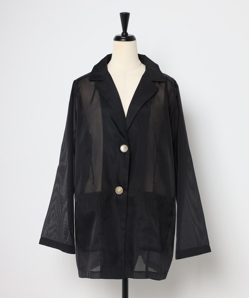 セール】【MINERTE】sheer tailored jacket / シアーテーラード