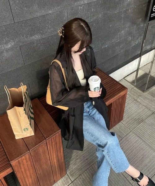 セール】【MINERTE】sheer tailored jacket / シアーテーラード