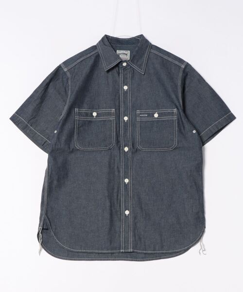 【セール】【HOUSTON】USN COTTON S/S WORK SHIRT（シャツ/ブラウス）｜HOUSTON（ヒューストン） 5,262円