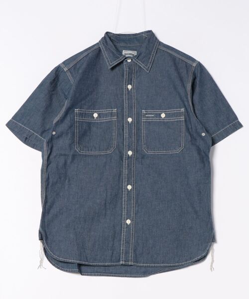 【セール】【HOUSTON】USN COTTON S/S WORK SHIRT（シャツ/ブラウス）｜HOUSTON（ヒューストン）