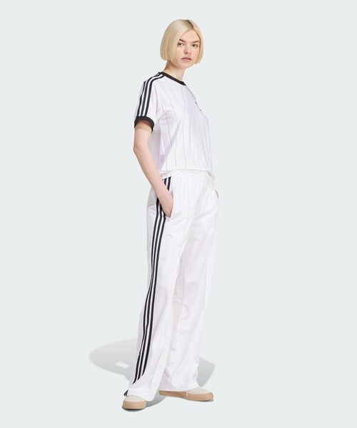 adidas（アディダス）の「アディカラースリーストライプス ピンストライプ半袖Tシャツ / アディダスオリジナルス adidas Originals（Tシャツ/カットソー・レディース・ダークブルー/ベージュ/ブルー/ホワイト/レッド/ブラック/グリーン・LARGE/MEDIUM/SMALL/X-LARGE/X-SMALL/XX-LARGE）」の9枚目の写真