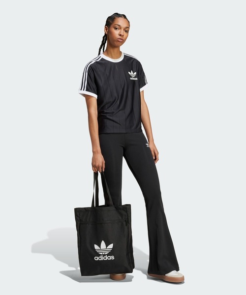 adidas（アディダス）の「アディカラースリーストライプス ピンストライプ半袖Tシャツ / アディダスオリジナルス adidas Originals（Tシャツ/カットソー・レディース・ダークブルー/ベージュ/ブルー/ホワイト/レッド/ブラック/グリーン・LARGE/MEDIUM/SMALL/X-LARGE/X-SMALL/XX-LARGE）」の13枚目の写真