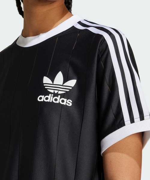 adidas（アディダス）の「アディカラースリーストライプス ピンストライプ半袖Tシャツ / アディダスオリジナルス adidas Originals（Tシャツ/カットソー・レディース・ダークブルー/ベージュ/ブルー/ホワイト/レッド/ブラック/グリーン・LARGE/MEDIUM/SMALL/X-LARGE/X-SMALL/XX-LARGE）」の14枚目の写真