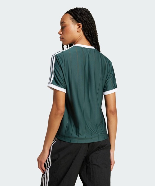 adidas（アディダス）の「アディカラースリーストライプス ピンストライプ半袖Tシャツ / アディダスオリジナルス adidas Originals（Tシャツ/カットソー・レディース・ダークブルー/ベージュ/ブルー/ホワイト/レッド/ブラック/グリーン・LARGE/MEDIUM/SMALL/X-LARGE/X-SMALL/XX-LARGE）」の20枚目の写真