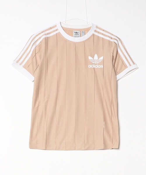 【ADIDAS ORIGINALS】★THREE STRIPES KNIT T-SHIRT★韓国人気★ WMNS) adidas Originals 3-Stripes Graphic Knit T-shirt Asia