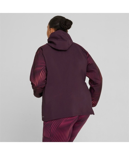 PUMA（プーマ）の「PUMA プーマ ウィメンズ ランニング RF AOP ウーブンジャケット（ブルゾン・レディース・ブラック/プラム・SMALL/X-LARGE/LARGE/MEDIUM/X-SMALL/XX-LARGE）」の10枚目の写真
