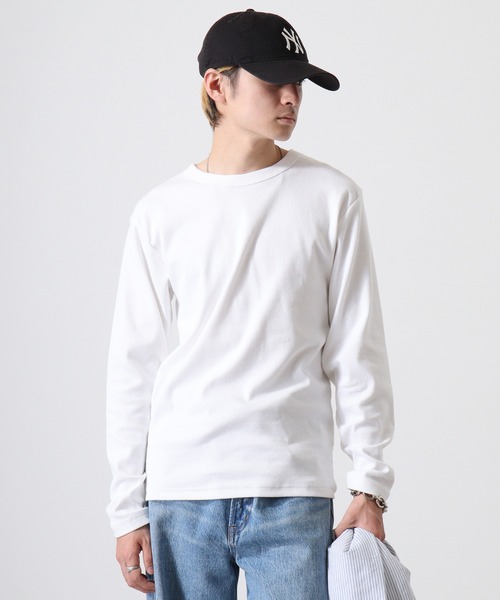 JEMORGAN（ジェーイーモーガン）の「JEMORGAN スパンテレコクルーネックL/S-T（Tシャツ/カットソー・メンズ・杢グレー/オフホワイト/ブラック・M/XL/L）」の2枚目の写真