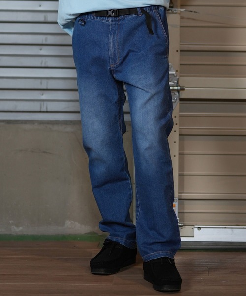 DEAR LAUREL グラデーションデニムパンツ フェイクファー付き DEAR LAUREL グラデーションデニムパンツ フェイクファー付き