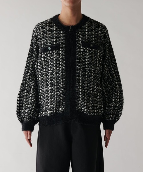 lui's ファニーツイードカーディガン 2025aw ファニーツイード