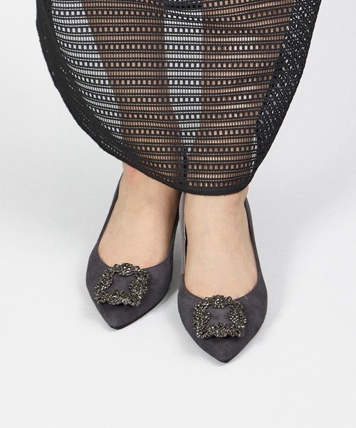 Mode et Jacomo（モードエジャコモ）の「ビジューバックルパンプス（パンプス・レディース・ブラック系その他6/グレー系その他7/ブラック×レッド/ピンク系その他4・22.5cm/23cm/23.5cm/24cm/24.5cm）」の5枚目の写真