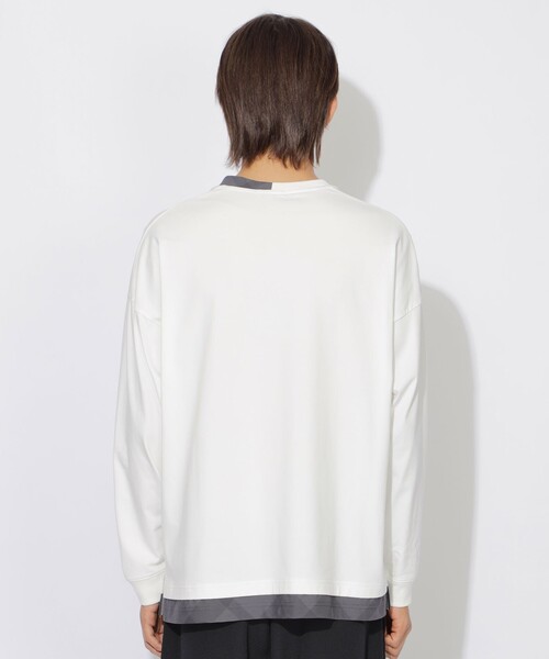 CB CRESTBRIDGE（シービークレストブリッジ）の「フォイルプリントパーシャルチェックロンT（Tシャツ/カットソー・メンズ・オフホワイト/ブラック・1/2/3）」の14枚目の写真