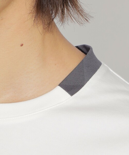 CB CRESTBRIDGE（シービークレストブリッジ）の「フォイルプリントパーシャルチェックロンT（Tシャツ/カットソー・メンズ・オフホワイト/ブラック・1/2/3）」の13枚目の写真