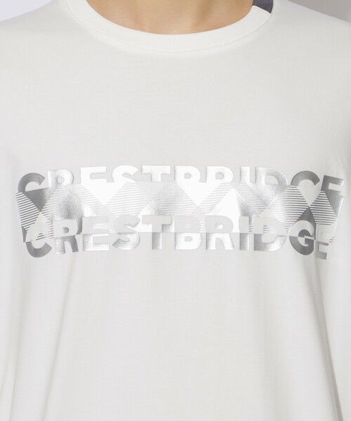 CB CRESTBRIDGE（シービークレストブリッジ）の「フォイルプリントパーシャルチェックロンT（Tシャツ/カットソー・メンズ・オフホワイト/ブラック・1/2/3）」の12枚目の写真