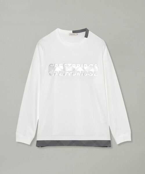 CB CRESTBRIDGE（シービークレストブリッジ）の「フォイルプリントパーシャルチェックロンT（Tシャツ/カットソー・メンズ・オフホワイト/ブラック・1/2/3）」の11枚目の写真