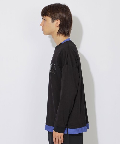 CB CRESTBRIDGE（シービークレストブリッジ）の「フォイルプリントパーシャルチェックロンT（Tシャツ/カットソー・メンズ・オフホワイト/ブラック・1/2/3）」の7枚目の写真