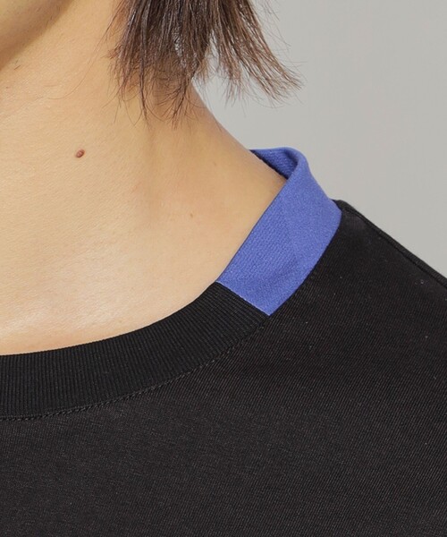 CB CRESTBRIDGE（シービークレストブリッジ）の「フォイルプリントパーシャルチェックロンT（Tシャツ/カットソー・メンズ・オフホワイト/ブラック・1/2/3）」の5枚目の写真