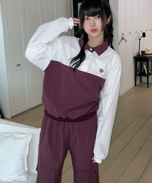 muahmuah（ムーアムーア）の「A'GEM/9 × .kom 『muah muah/ムーアムーア』 PIGMENT CARGO BANDING PANTS/ピグメントカーゴバンディングパンツ（カーゴパンツ・レディース・ブラック/ボルドー・FREE）」の11枚目の写真