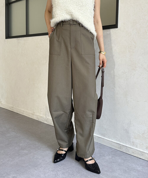 Thevon（ゼボン）の「ベルト付きコクーンパンツ（その他パンツ・レディース・カーキ/ネイビー/ベージュ・M/S）」の9枚目の写真