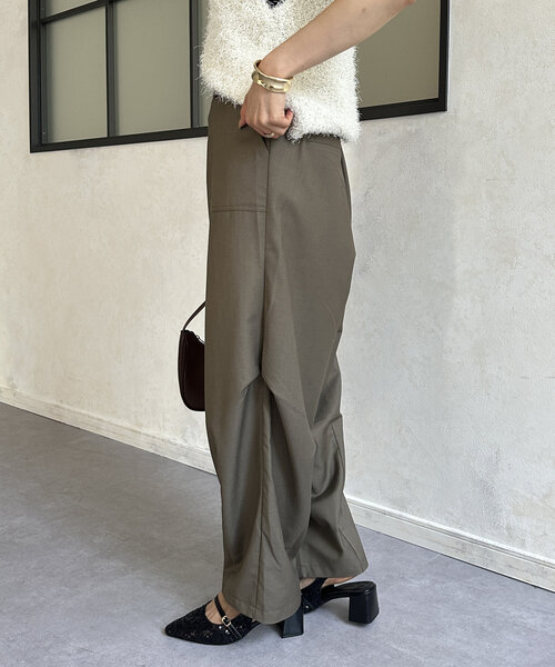 Thevon（ゼボン）の「ベルト付きコクーンパンツ（その他パンツ・レディース・カーキ/ネイビー/ベージュ・M/S）」の8枚目の写真