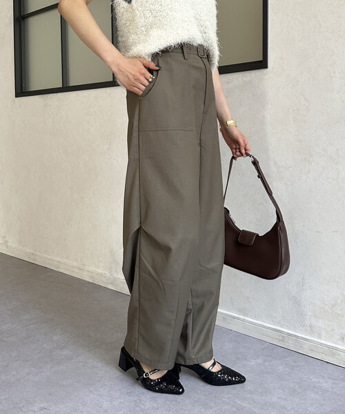 Thevon（ゼボン）の「ベルト付きコクーンパンツ（その他パンツ・レディース・カーキ/ネイビー/ベージュ・M/S）」の6枚目の写真